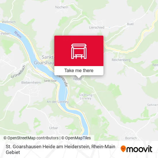 Карта St. Goarshausen Heide am Heiderstein