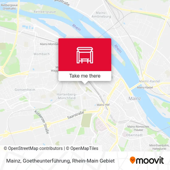 Карта Mainz, Goetheunterführung