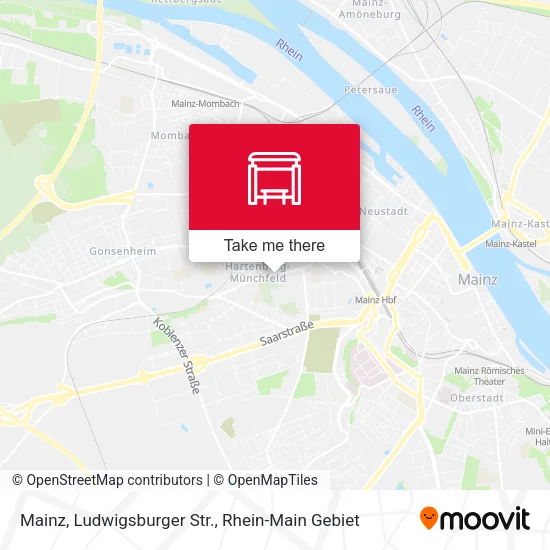 Карта Mainz, Ludwigsburger Str.