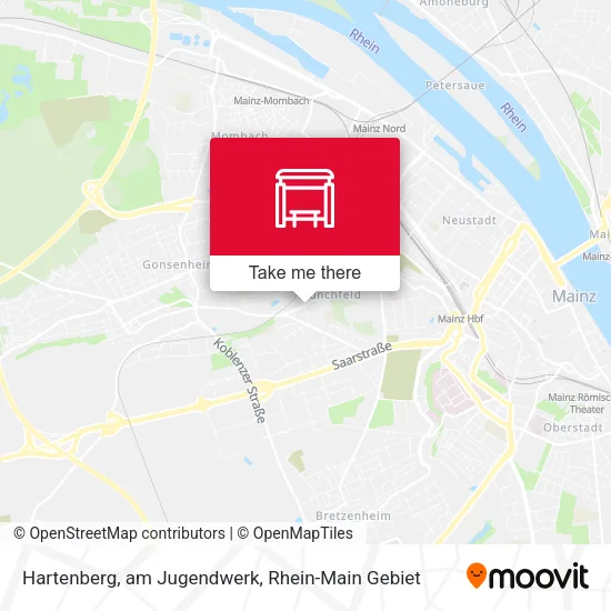 Карта Hartenberg, am Jugendwerk