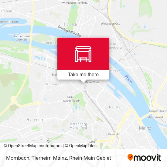 Карта Mombach, Tierheim Mainz