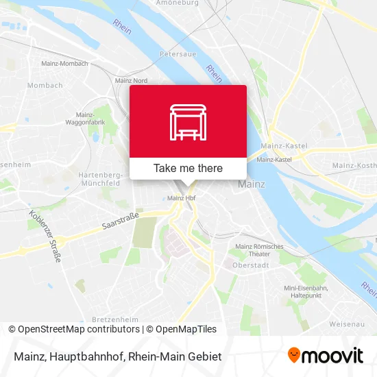 Карта Mainz, Hauptbahnhof