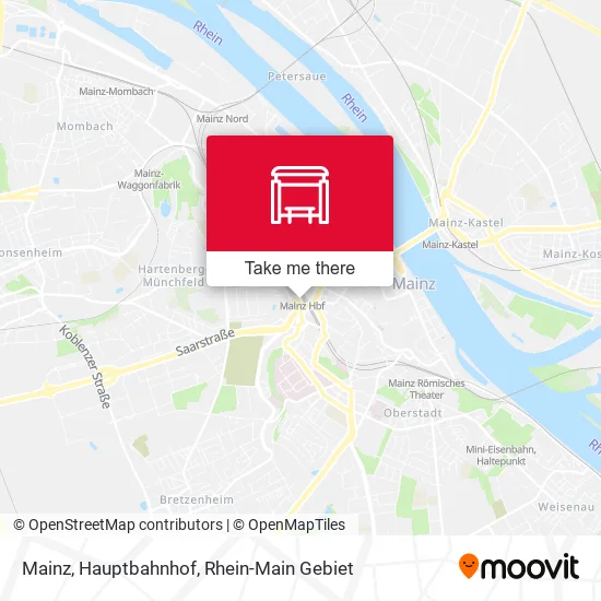 Карта Mainz, Hauptbahnhof