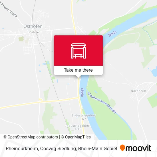 Карта Rheindürkheim, Coswig Siedlung