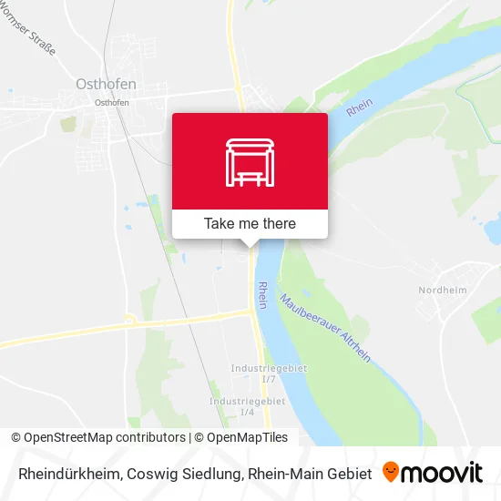 Карта Rheindürkheim, Coswig Siedlung