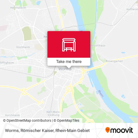 Карта Worms, Römischer Kaiser