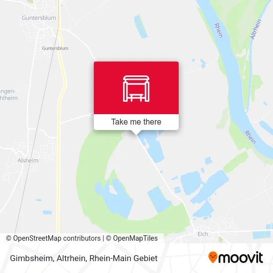 Gimbsheim, Altrhein map