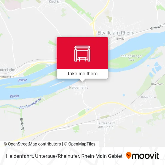 Карта Heidenfahrt, Unteraue / Rheinufer