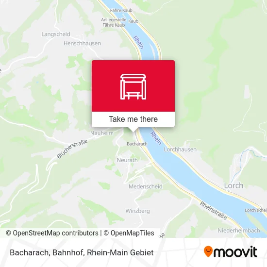 Карта Bacharach, Bahnhof