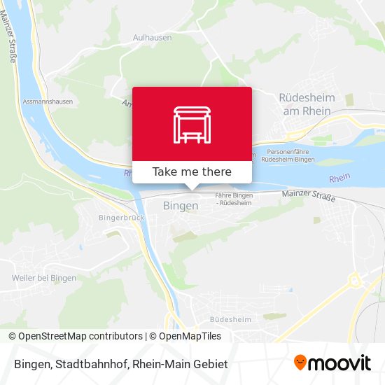 Bingen, Stadtbahnhof map