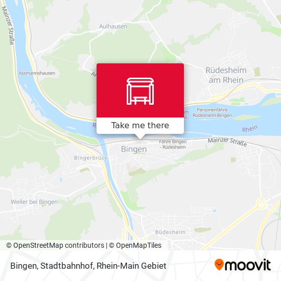 Bingen, Stadtbahnhof map