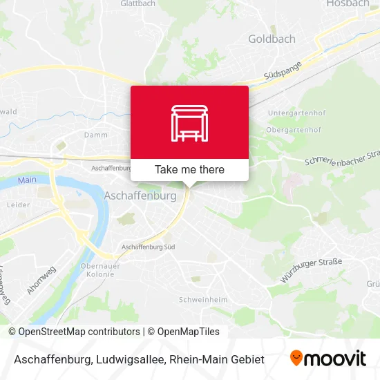 Карта Aschaffenburg, Ludwigsallee