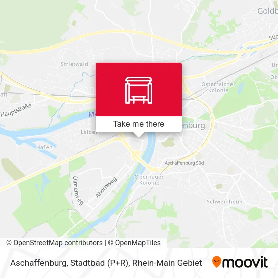 Карта Aschaffenburg, Stadtbad (P+R)