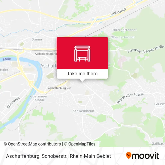 Карта Aschaffenburg, Schoberstr.