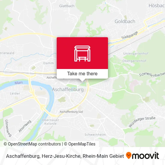 Карта Aschaffenburg, Herz-Jesu-Kirche