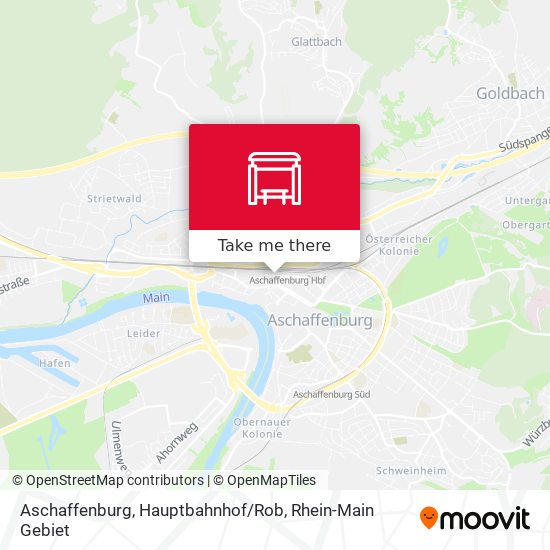 Карта Aschaffenburg, Hauptbahnhof / Rob