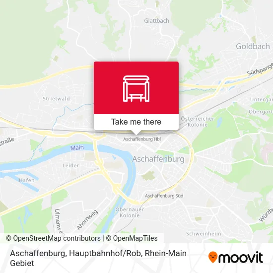 Карта Aschaffenburg, Hauptbahnhof / Rob