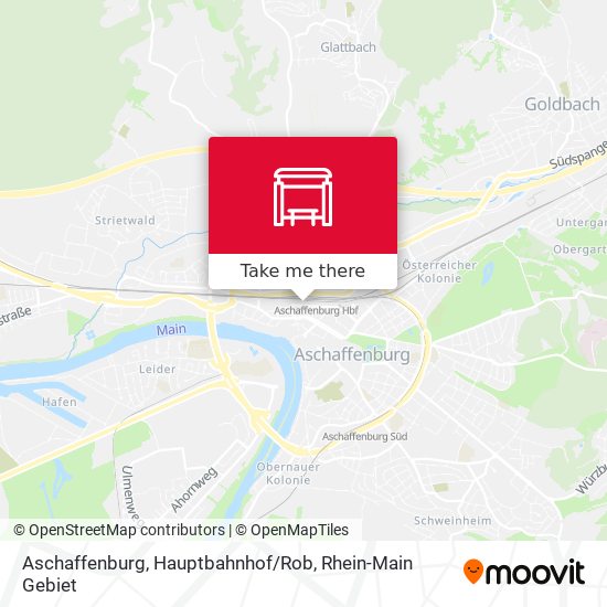 Aschaffenburg, Hauptbahnhof / Rob map