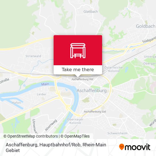 Aschaffenburg, Hauptbahnhof / Rob map