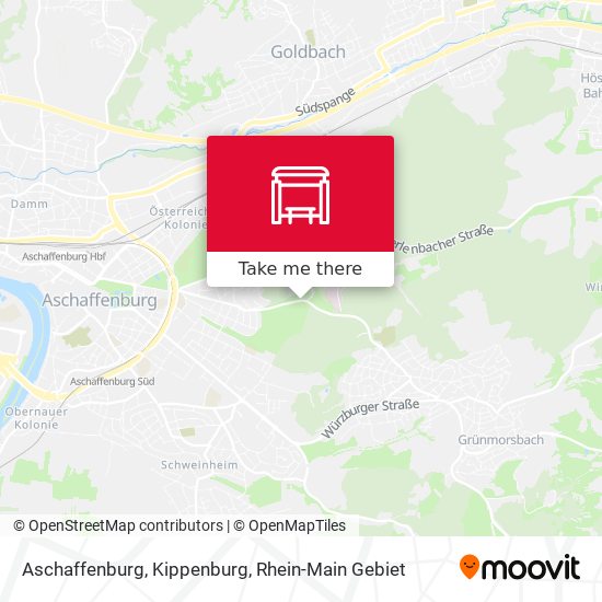 Карта Aschaffenburg, Kippenburg