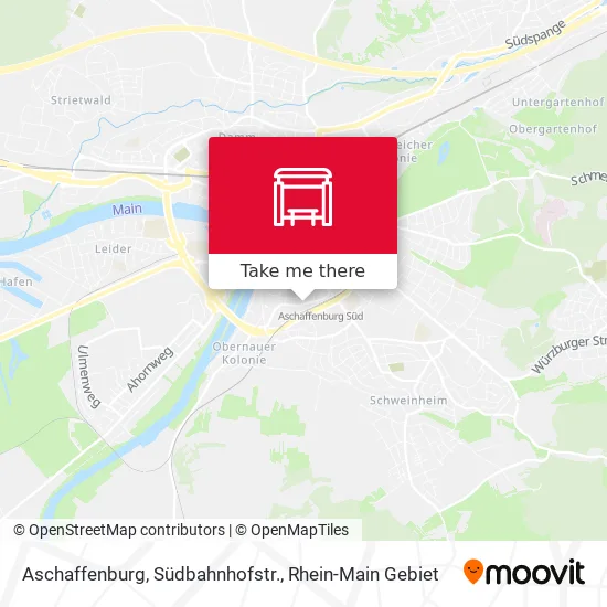 Карта Aschaffenburg, Südbahnhofstr.
