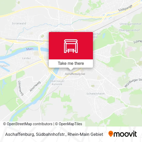 Карта Aschaffenburg, Südbahnhofstr.