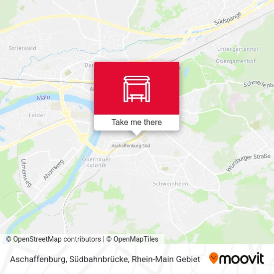 Карта Aschaffenburg, Südbahnbrücke