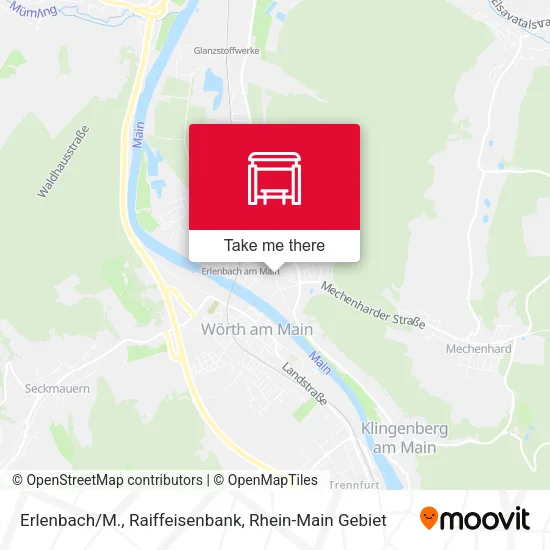 Карта Erlenbach/M., Raiffeisenbank