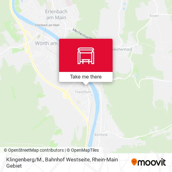 Карта Klingenberg / M., Bahnhof Westseite