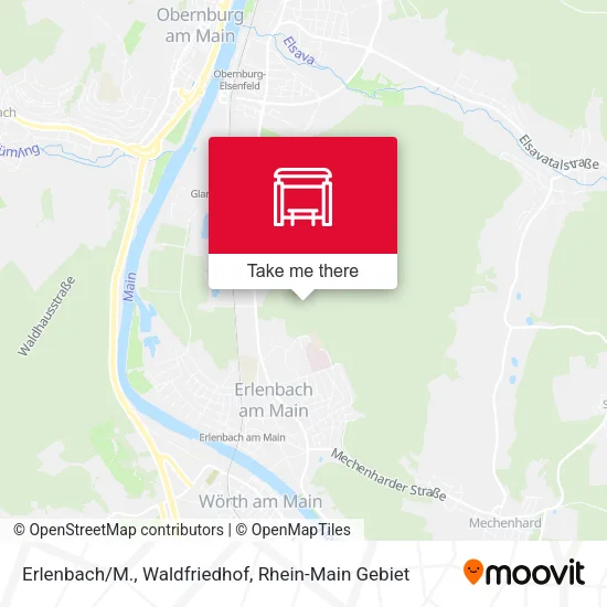 Карта Erlenbach/M., Waldfriedhof