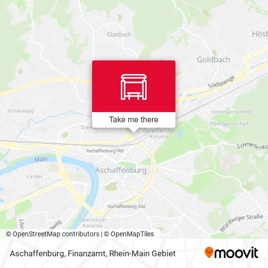 Карта Aschaffenburg, Finanzamt