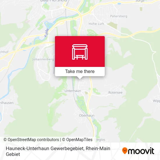 Карта Hauneck-Unterhaun Gewerbegebiet