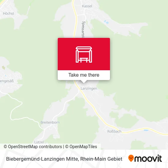 Карта Biebergemünd-Lanzingen Mitte