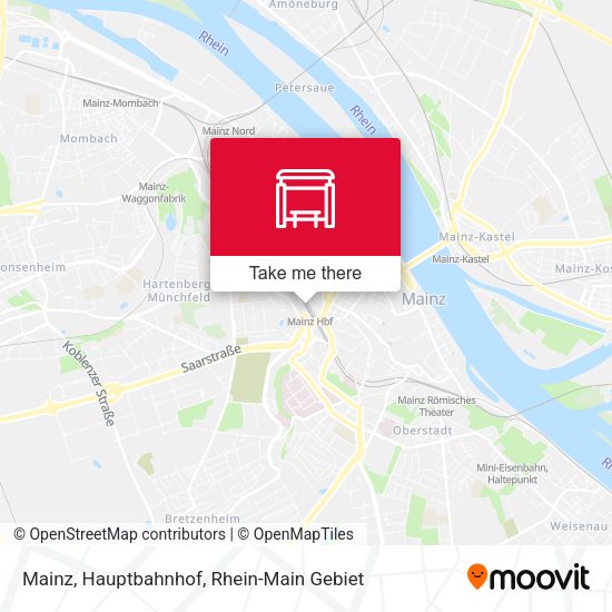 Карта Mainz, Hauptbahnhof