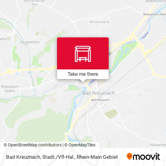Карта Bad Kreuznach, Stadt./Vfl-Hal.
