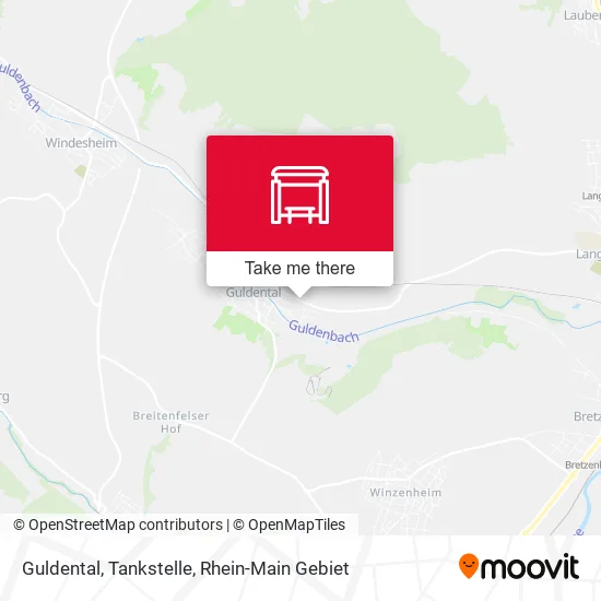 Карта Guldental, Tankstelle