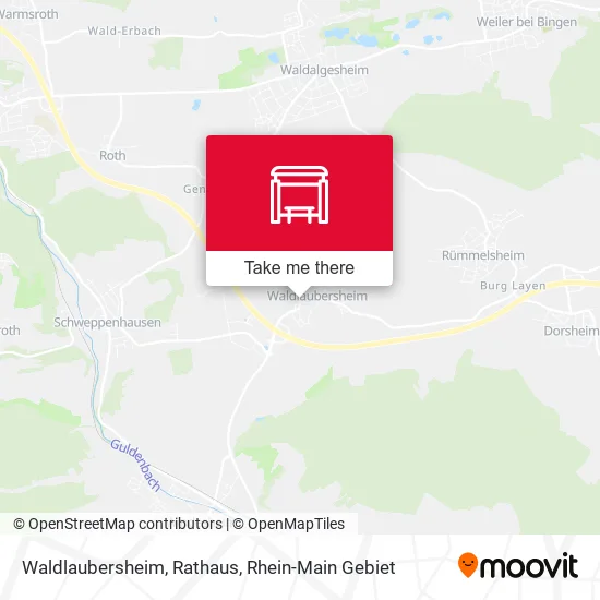 Карта Waldlaubersheim, Rathaus