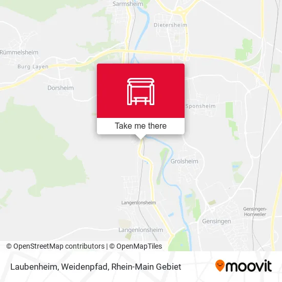 Карта Laubenheim, Weidenpfad
