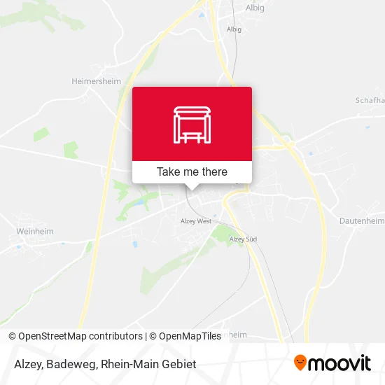 Карта Alzey, Badeweg