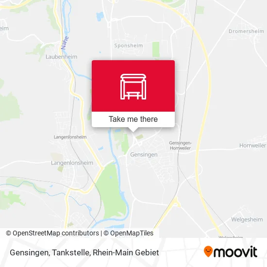 Карта Gensingen, Tankstelle