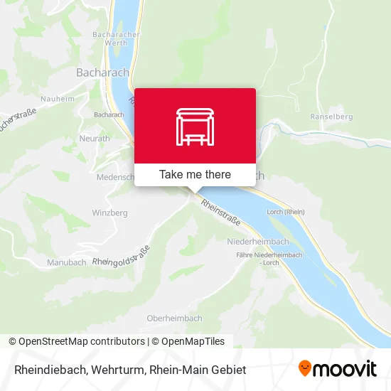 Карта Rheindiebach, Wehrturm