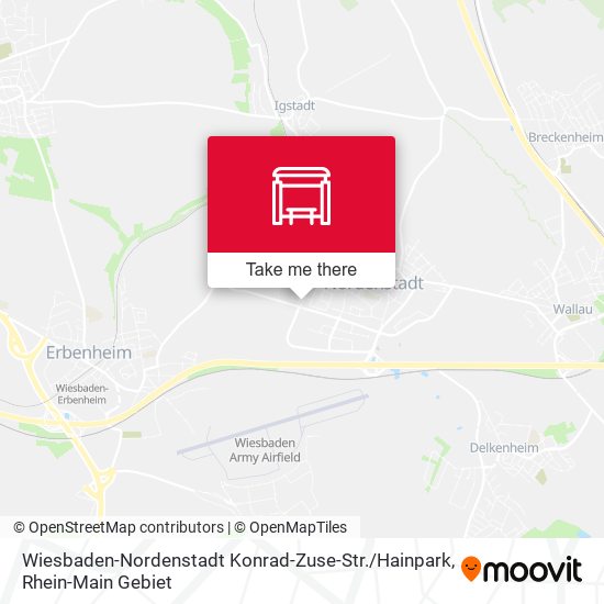 Карта Wiesbaden-Nordenstadt Konrad-Zuse-Str. / Hainpark