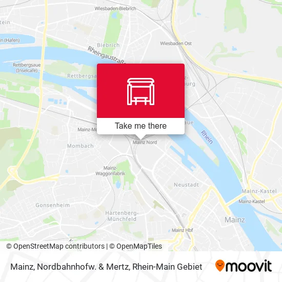 Карта Mainz, Nordbahnhofw. & Mertz