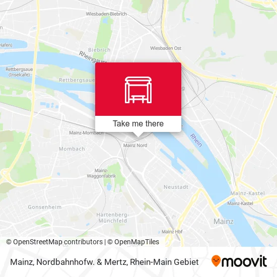 Карта Mainz, Nordbahnhofw. & Mertz