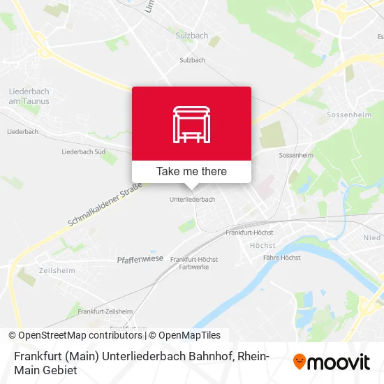 Карта Frankfurt (Main) Unterliederbach Bahnhof