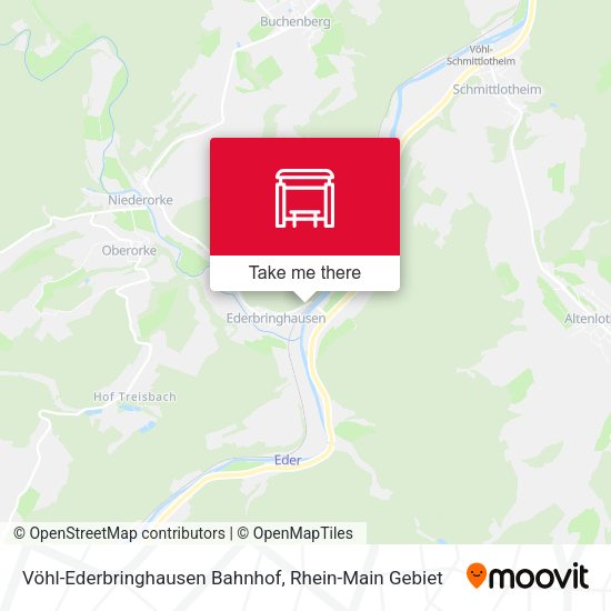 Карта Vöhl-Ederbringhausen Bahnhof