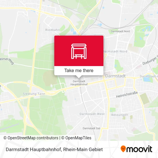 Карта Darmstadt Hauptbahnhof