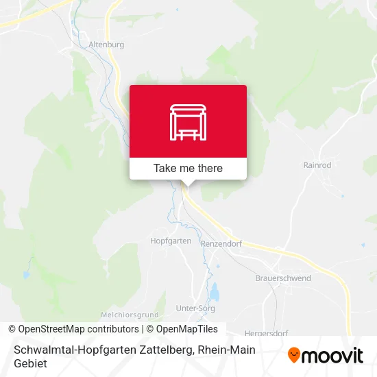 Карта Schwalmtal-Hopfgarten Zattelberg