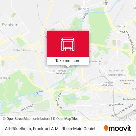 Карта Alt-Rödelheim, Frankfurt A.M.