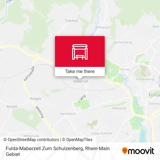 Карта Fulda-Maberzell Zum Schulzenberg